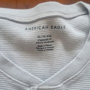 American Eagle Thermal Relaxed Long Sleeve Shirt